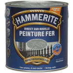 PEINTURE DIRECT SUR ROUILLE MARTELÉE GRIS ARGENT 2,5 L - HAMMERITE