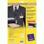 INSERTS MICROPERFORÉS AVERY L4727 POUR BADGE 54 X 90 MM - BOÎTE DE 200