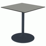 TABLE EKO 70X70 PLAT COMPACT GRIS PERLE - PIÈTEMENT NS - MOBIDECOR