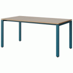 TABLE MALIBU 160X80 T5 SOUDÉ STRA ALAISÉ ACACIA/BLEU 5025
