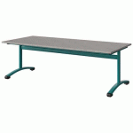 TABLE MALIBU 180X80 T3 DL STRA ABS BÉTON F186/BLEU 5018