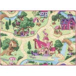 TAPIS REBEL ROADS CANDY TOWN 27 ANTIDÉRAPANT POUR ENFANTS - ROSE / VERT MULTICOLOUR 95X200 CM