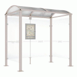 ABRI BUS VOÛTE 2.50 M AVEC BARDAGES LATÉRAUX - GRIS 7044 - PROCITY