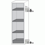 ARMOIRE SÉCURITÉ S-PHOENIX-90 S90.196.060.FDASR GRIS CLAIR - ASECOS