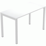BUREAU DROIT FAST 4 PIEDS MÉTAL - 120X60 CM - BLANC