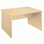 BUREAU DROIT ALTYS BOIS L 120 X P 80 CM PLATEAU ET PIÈTEMENT PLEIN BOIS DÉCOR HÊTRE