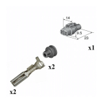 KIT CONNECTEUR MT SEALED MÂLE 2 VOIES TYPE AL