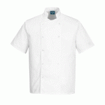 LOT DE 2 - PORTWEST C733 VESTE DE CUISINE CUMBRIA BLANC - TAILLE XL