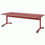 TABLE MALIBU 180X80 T3 DL STRA ALAISÉ ROUGE U321/ROUGE 3020
