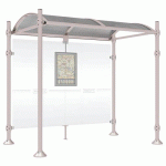 ABRI BUS PROVINCE 2.50 M SANS BARDAGES LAT. INOX GRIS 7044 - PROCITY