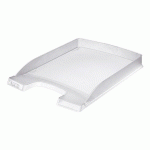 LOT DE 5 - CORBEILLE À COURRIER SLIM PLUS LEITZ BLANC TRANSLUCIDE