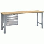 ÉTABLIS GRIS PIGEON 1500X750X890 CAP. 600KG ET 4 TIR. 75KG - LISTA