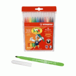 FEUTRE STABILO POWER COULEURS ASSORTIES POINTE MOYENNE - POCHETTE DE 12