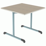 TABLE BANDANA 80X80 T5 DL STRAT POLY. ÉRABLE G. BEIGE/LAGON - MOBIDECOR