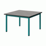 TABLE MALIBU 80X80 T1 4P STR ANTIB BÉTON F186/NOIR BLEU 5018