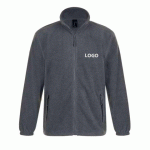 VESTE POLAIRE ZIPPÉE MANCHES LONGUES PUBLICITAIRE 300 G/M² SOL'S GRISE - MARQUAGE BRODERIE