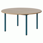 TABLE MALIBU Ø 120 T3 4P STRA ALAISÉ ACACIA/BLEU 5025