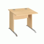BUREAU DROIT EXCELLENS BOIS L 80 CM PIÈTEMENT BOIS EN L HÊTRE