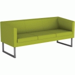 CANAPÉ 3 PL.PUNTO PIED MÉTAL TISSU 100% POLYEST. M1 PISTACHE - SOKOA