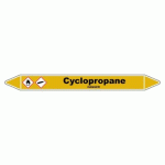 LOT DE 3 - MARQUEUR TUYAUTERIE - CYCLOPROPANE - VINYLE LAMINÉ - NFX 08-105 150 X 12 MM