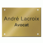 PLAQUE SIGNALÉTIQUE PERSONNALISABLE PLEXI COLOR - 36 X 20 CM JUSQU'À 2 LIGNES