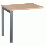 RETOUR SUSPENDU ARKO L 80 X P 60 CM PLATEAU CHÊNE CLAIR PIÉTEMENT MÉTAL ALUMINIUM