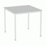 TABLE À MANGER VERSYS AVEC BASE GRIS CLAIR RAL 7035 80 X 80 X 743 CM GRIS CLAIR