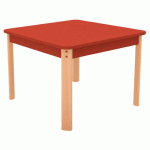 TABLE ERGO CARRÉE T0 - ROUGE/HÊTRE - MANUTAN COLLECTIVITÉS