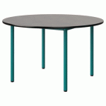 TABLE MALIBU Ø 120 T5 4P STR ANTIB BÉTON F186/NOIR BLEU 5018