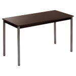 TABLE MODULAIRE DOMINO RECTANGLE - L. 120 X P. 60 CM - PLATEAU NOIR - PIEDS GRIS