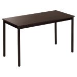TABLE MODULAIRE DOMINO RECTANGLE - L. 120 X P. 60 CM - PLATEAU NOIR - PIEDS NOIR