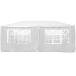 TOBOLI - TONNELLE JARDIN 3X6M BLANCHE CADRE ROBUSTE 6 PAROIS LATÉRALES ÉTANCHE PROTECTION UV PAVILLON - WEISS