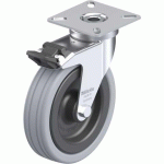 BLICKLE - ROULETTE PIVOTANTE À FREIN Ø 100MM BANDAGE CAOUTCHOUC SBR 70KG - LPA-VPA 100G-FI