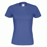 COTTOVER T-SHIRT COL ROND FEMME - CERTIFIÉ GOTS BLEU - TAILLE XXL