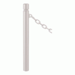 POTELET AGGLO Ø 76 MM À CHAINES 1 ANNEAU - ZINC GRIS 7044 - PROCITY