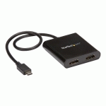 STARTECH.COM ADAPTATEUR USB-C VERS DOUBLE HDMI, HUB USB TYPE-C MULTI-MONITEUR MST, DOUBLE EXTENDER / SPLITTER D