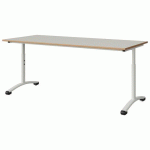 TABLE MALIBU 180X80 T3/T6 DL ST ALAISÉ BLC SE W911/BLC 9016