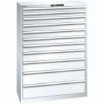 ARMOIRE 11 TIROIRS 1023X572X1450MM-CHARGE 75KG-BLANC - LISTA