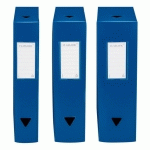 LOT DE 4 - BOÎTE DE CLASSEMENT PLASTIQUE VIQUEL DOS 10 CM COULEURS OPAQUES ASSORTIES