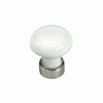 BOUTON DE TIROIR DIAMÈTRE 35MM PORCELAINE NICKELÉ - MERIGOUS LIMOGES - V527111100