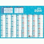 LOT DE 5 - CALENDRIER SEMESTRIEL MURAL ANNÉE 2026/2027 - 16 MOIS - 21 X 26,5 CM