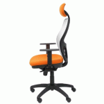 CHAISE JORQUERA EN MAILLE BLANCHE AVEC APPUI-TÊTE FIXE ET ASSISE BALI - NARANJA