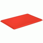 COUVERCLE POUR BAC GERBABLE NORME EUROPE ROUGE 60 0X400MM - MANUTAN EXPERT