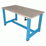 ETABLI À MANIVELLE MULTIPLIS 1200 X 750 X HT 740/1040 CM BLEU 5012 - MANUTAN COLLECTIVITÉS