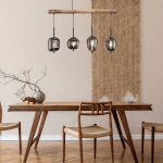 GLOBO SUSPENSION BLACKY, À 4 LAMPES