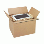 LOT DE 25 - CARTON CAISSE AMÉRICAINE KRAFT BRUN SIMPLE CANNELURE L 45 X L 30 X H 30 CM