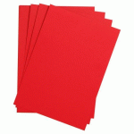 LOT DE 5 - ETIVAL COLOR PAQUET 5F A4 160G - ROUGE VIF