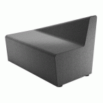 MODULE IZAKI - CHAUFFEUSE 2 PLACES/DOS INCLINÉ À DROITE GRIS CLAIR