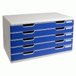 MODULE DE CLASSEMENT MODULO OFFICE 5 TIROIRS A3 - BLEU