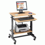 POSTE INFORMATIQUE COMPACT L70 RÉGLABLE EN HAUTEUR GRIS CLAIR